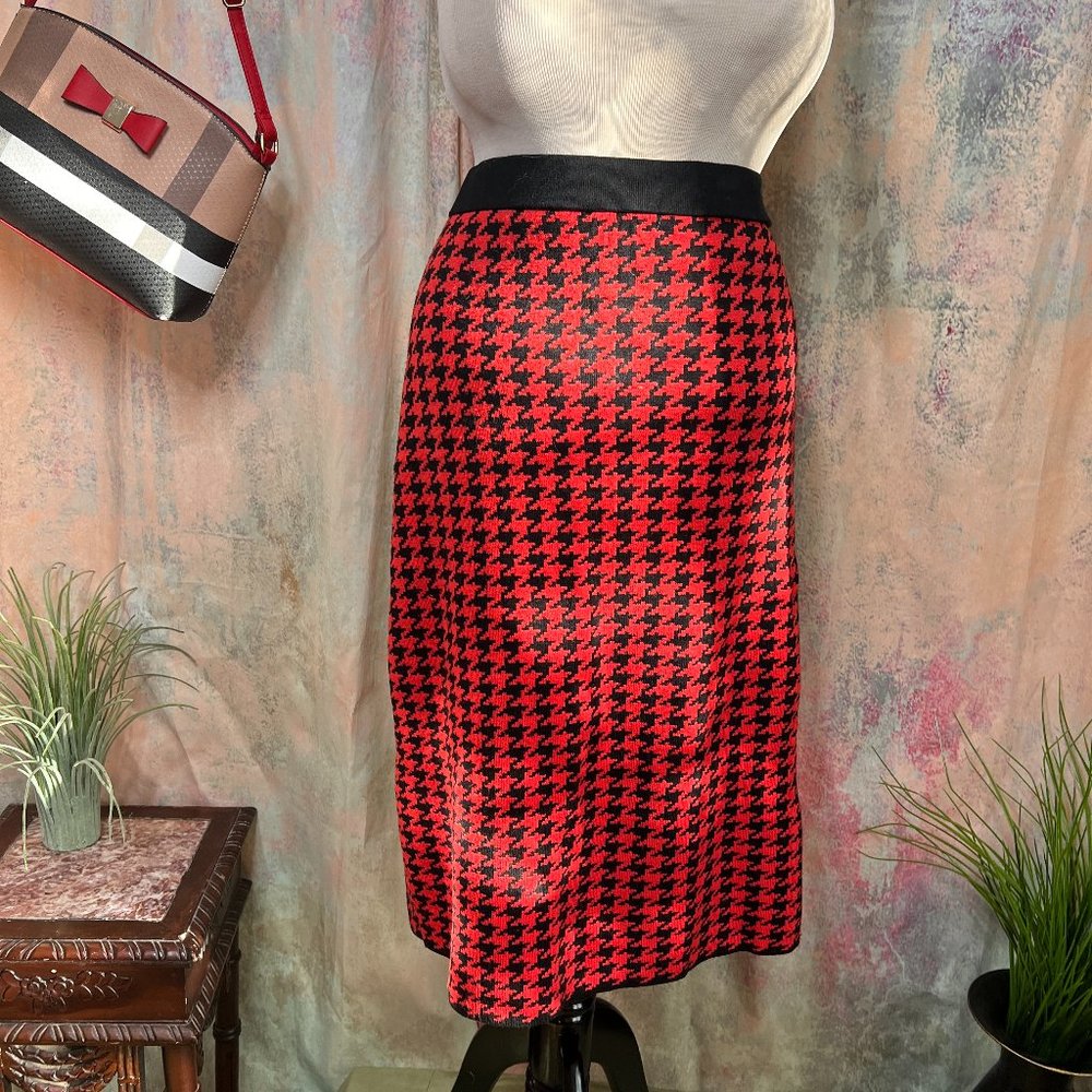 NWOT 📌bpc Selection Houndstooth Warm & Cosy Viscose Blend Knitted Skirt